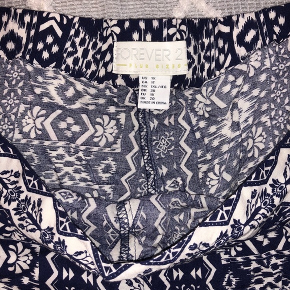 Navy Blue Printed Shorts - Picture 3 of 3